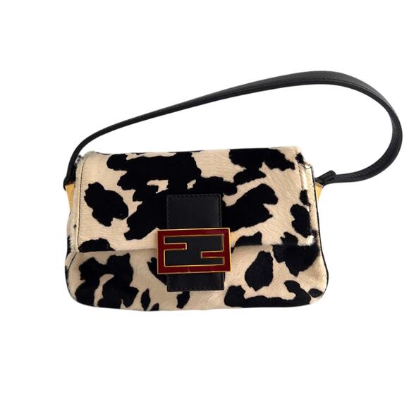 Fendi Handbags - Fendi Pony Hair Mini Mamma Baguette